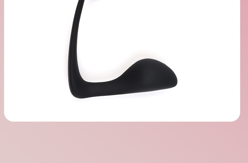 Silicone Locking Ring with Prostate Massager, Manual Control, Black — detail image 13