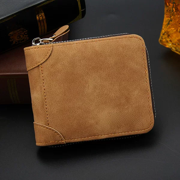 MenBense new men's wallet fashion frosted men's chain multi-card coin wallet simple factory wholesale