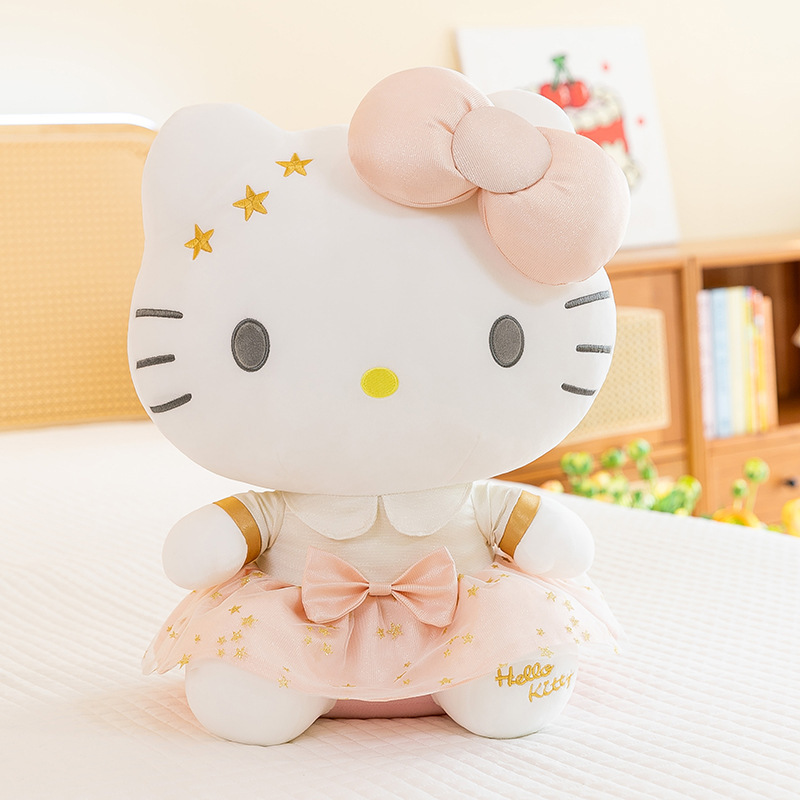 跨境新款白金K蒂猫公仔情侣生日礼物哈喽k蒂猫布娃娃大号兑换礼物|undefined
