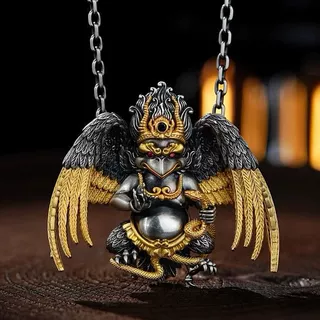 藏式中国风<大鹏鸟>吉祥瑞兽吊坠项链车载挂件转运挂坠高级感颈链