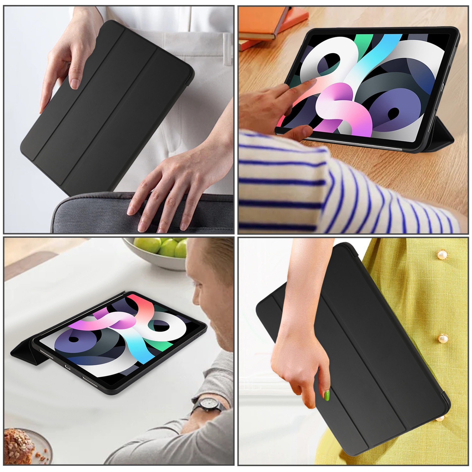 适用于M5C510.1畅想2平板保护套X8X6保护壳荣耀67T5三折纯色V6V7