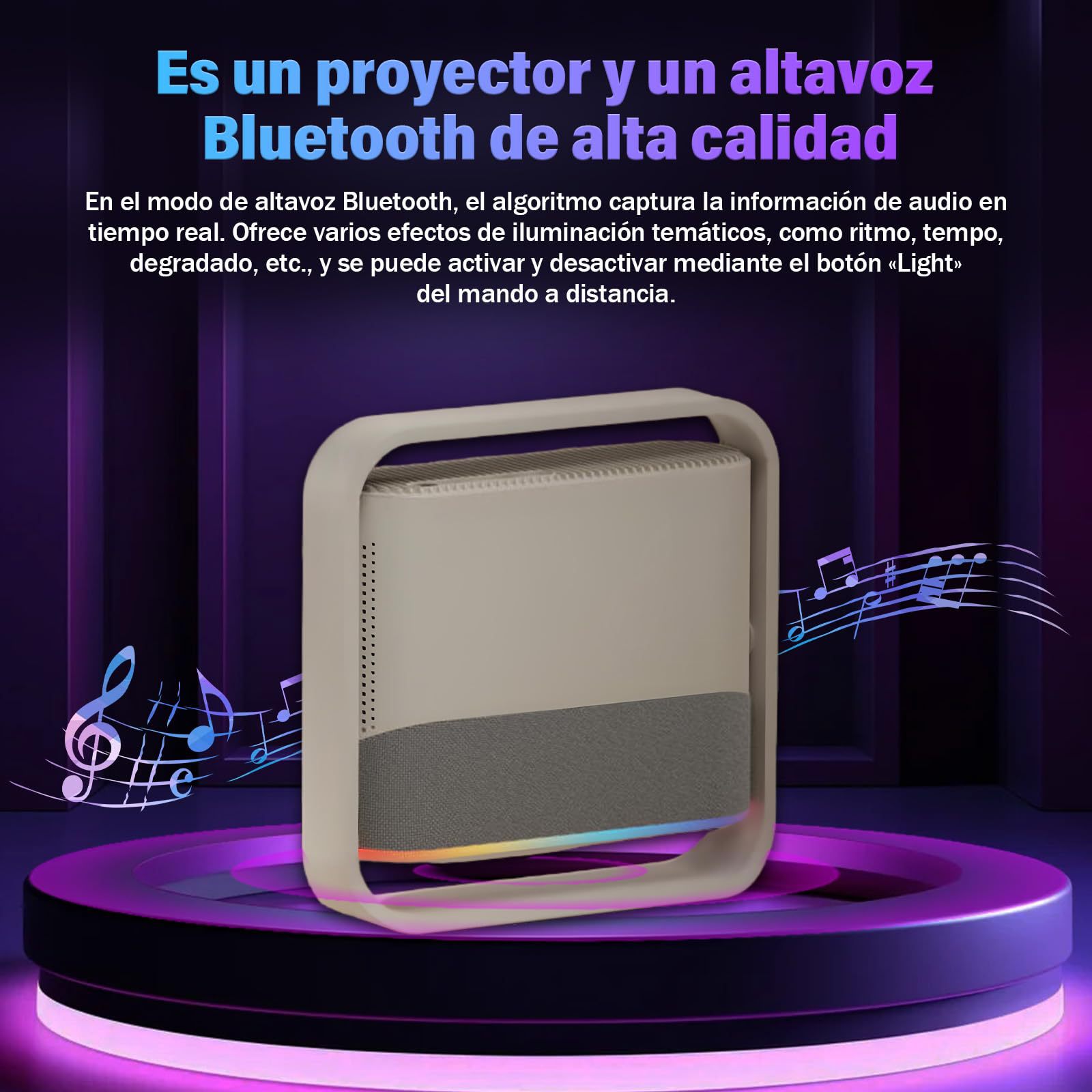 The NSL03 mini projector supports 2.4G/5G Wi-Fi 6.