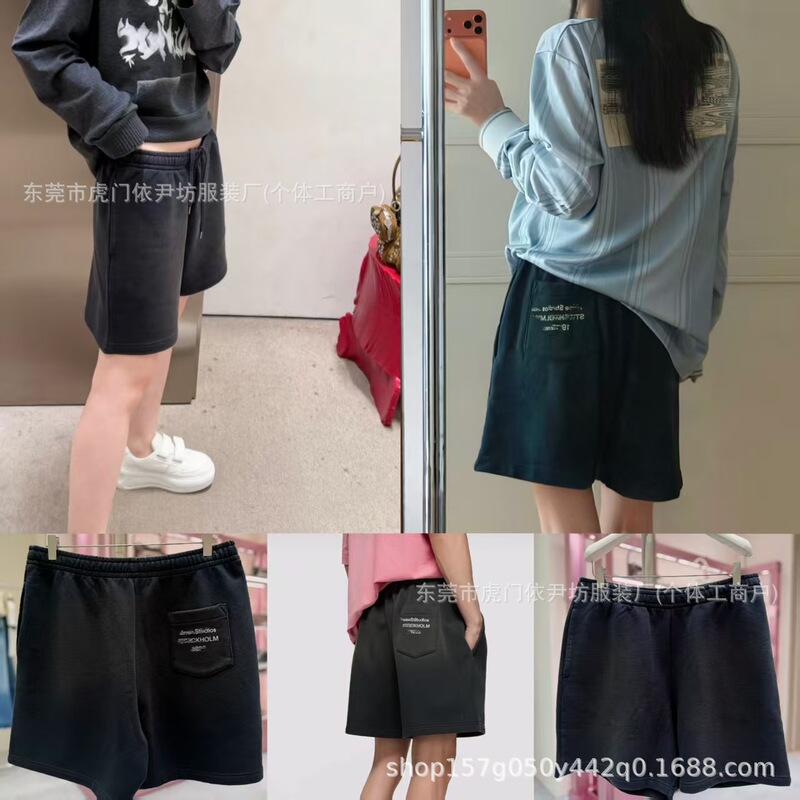 High-Quality 26Ss Early Autumn New Vintage Washed Pocket Print Loose Versatile Casual Shorts for Men and Women