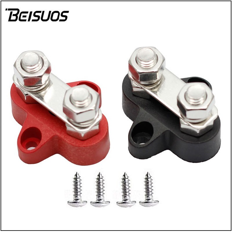 十字底座车船接线端子M6双螺柱汇线排M8锁式接线柱改装电路集线排