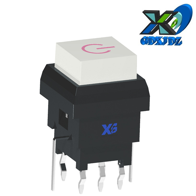 有锁 无锁自锁开关带灯10X10mm  立式带灯按键开关LED 10*10*13.5