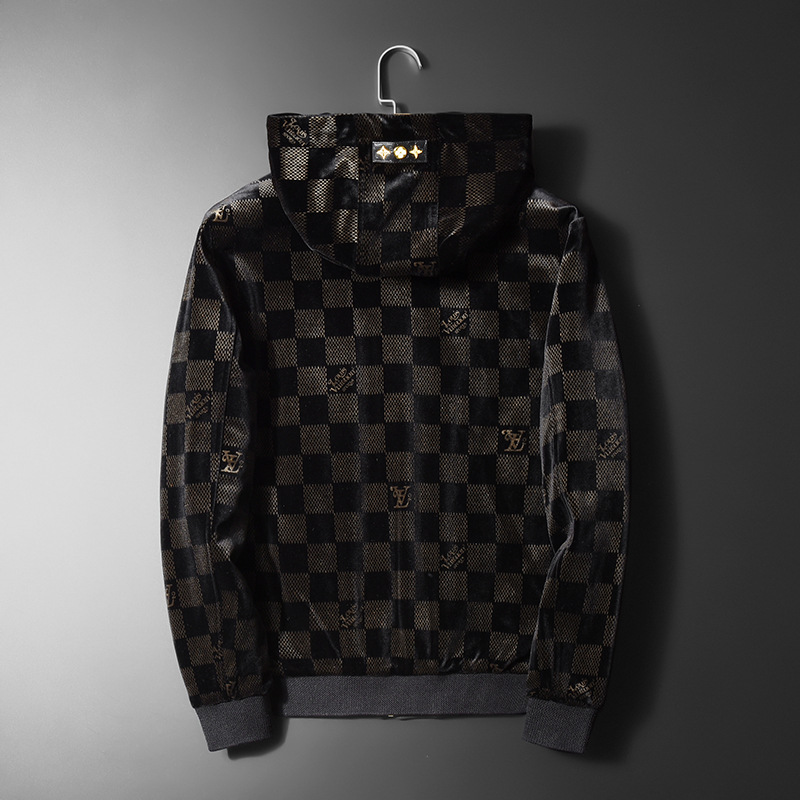 Ropa de hombre de lujo de estilo europeo 2023 Otoño e Invierno Nuevo Abrigo acolchado de algodón estampado abrigo cálido acolchado con capucha de moda de estilo coreano para hombres