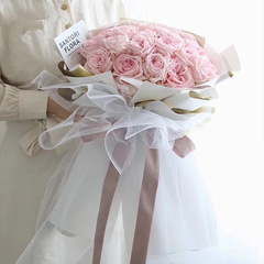 1.6米 韓式仙女嫁紗鮮花包裝材料網紗幔包花紗網花店花藝花束紗網