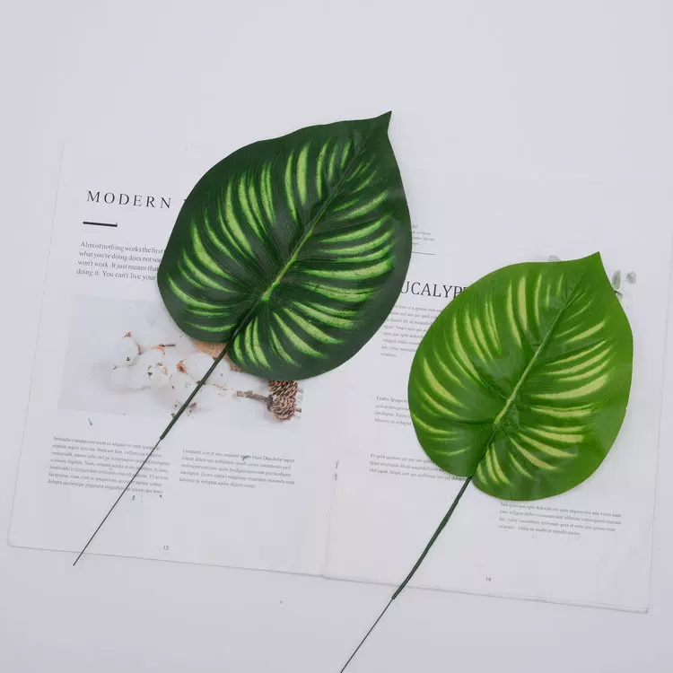 仿真叶子绿萝 仿真西瓜叶 插花配饰 植物墙装饰 跨境专用
