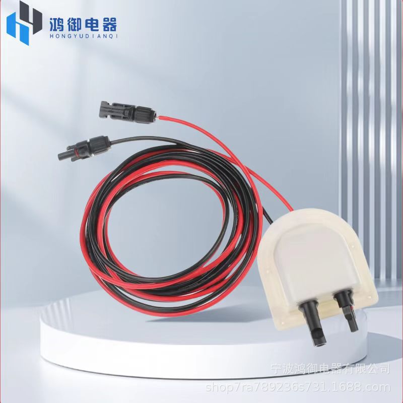 供应ABS房车游艇防水太阳能光伏MC4连接器接线盒2孔ABS光伏延长