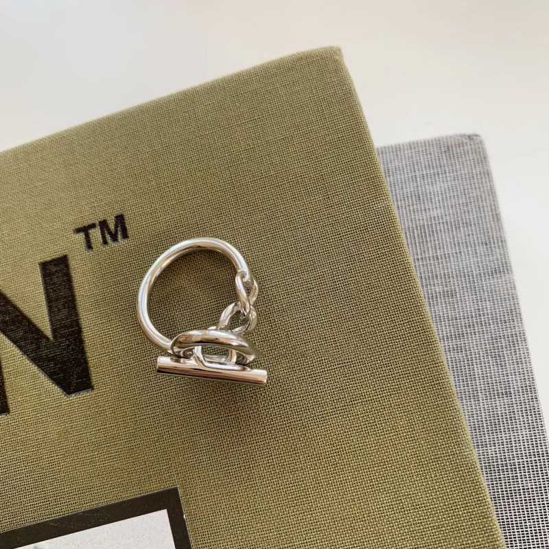 Retro europeo y americano giro tejido otbuckle anillo femenino ins moda viento frío disco salto en línea celebridad 925 plata esterlina anillo de dedo índice