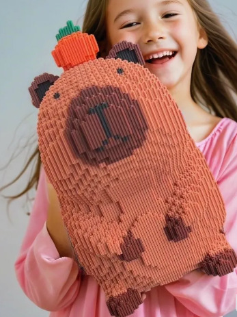 カピバラシリーズビルディングブロックおもちゃクロスボーダー卸売露店子供の教育組み立て装飾品立体パズルトレンディなおもちゃ|undefined