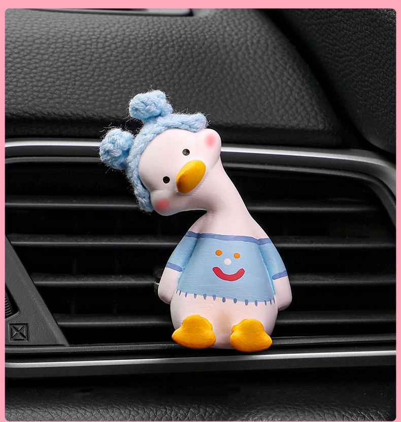 Red Rabbit Duck Car Perfume Aromatherapy Car Air Conditioner Vent Decoration Diffuser Stone Car Goddess Fragrance