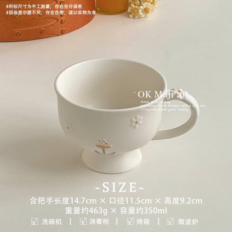 小雏菊餐具陶瓷餐盘家用菜盘特别好看的盘子可爱碟子早餐甜品盘无|undefined