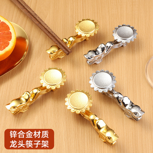 New Chinese style chopstick holder household faucet chopstick holder golden Japanese hotel wedding multifunctional chopstick holder tableware