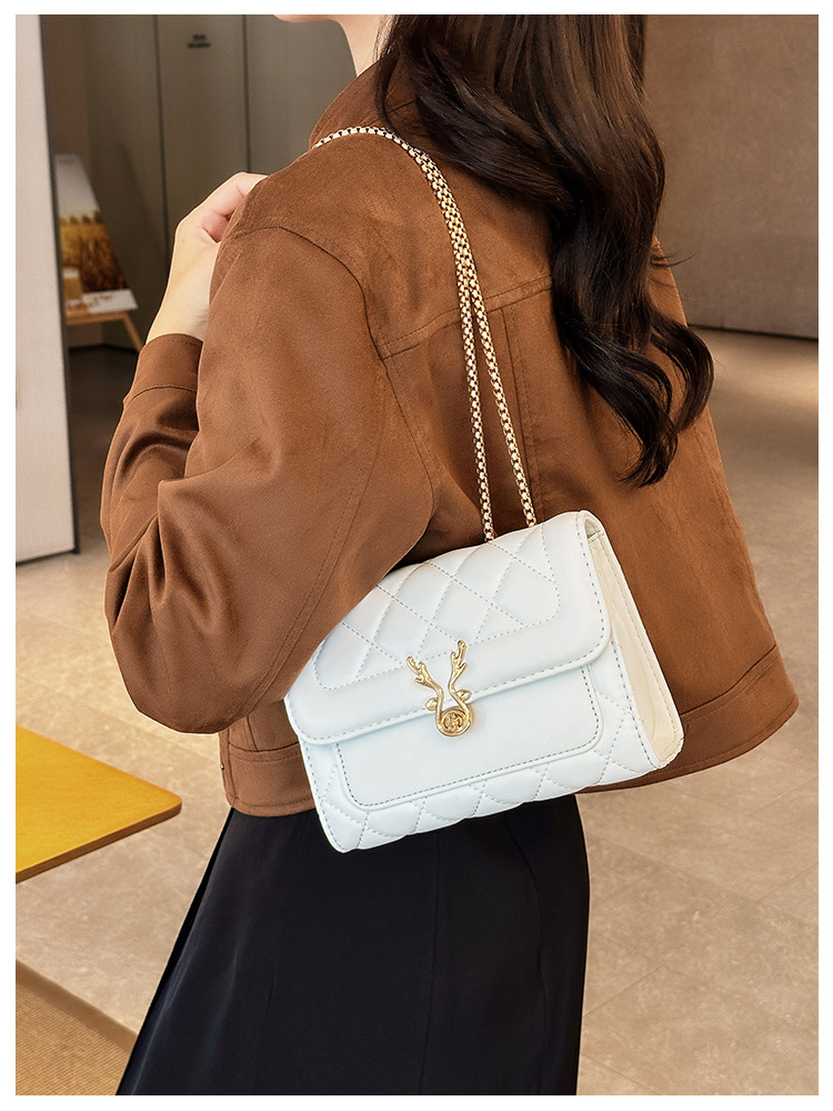 2025 Summer New style sheep diamond-shaped bag, single-shoulder bag, women's bag, pu bag, crossbody bag, chain bag, Chanel style undefined