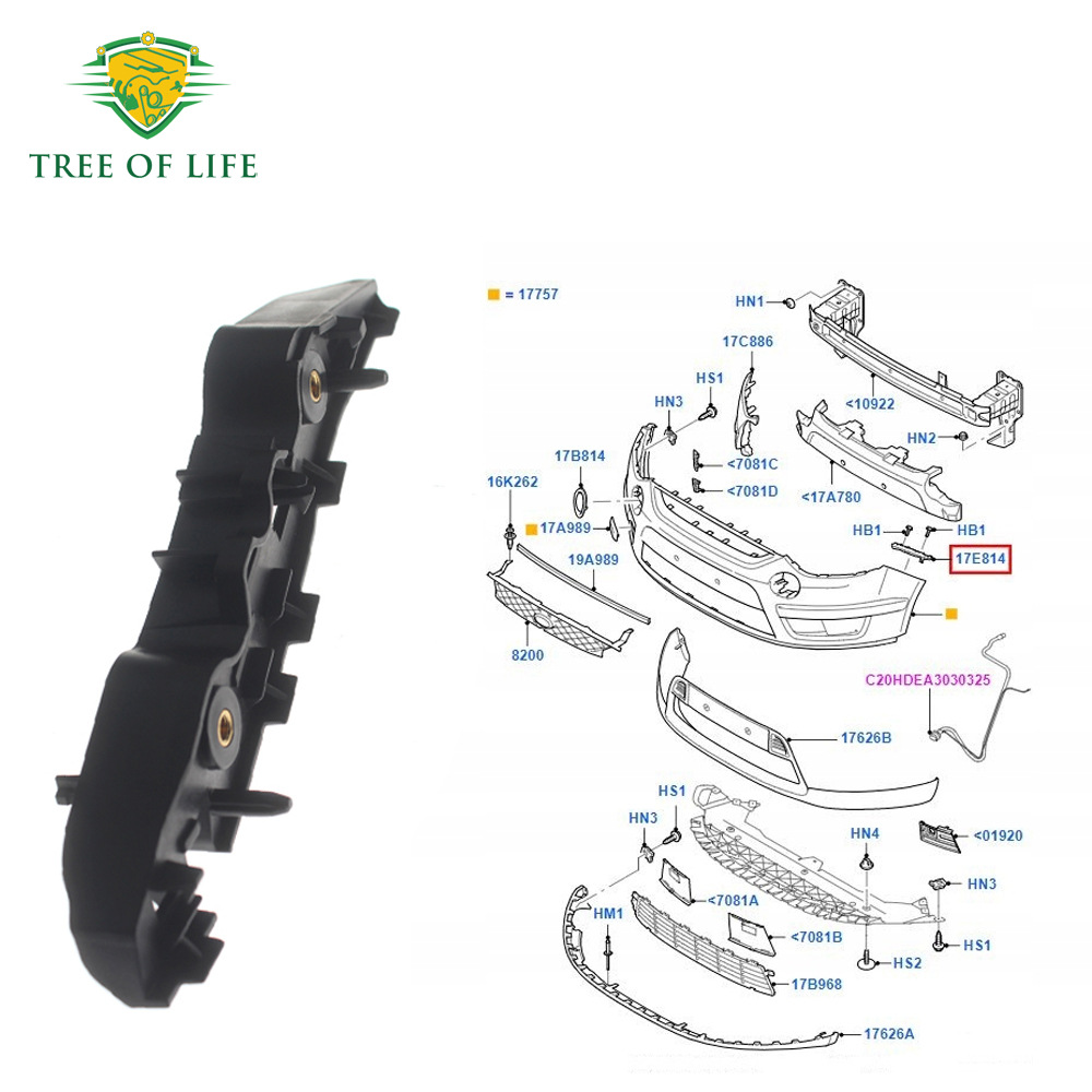 1694759 1694758 para refuerzo del parachoques delantero izquierdo y derecho del Ford Galaxy