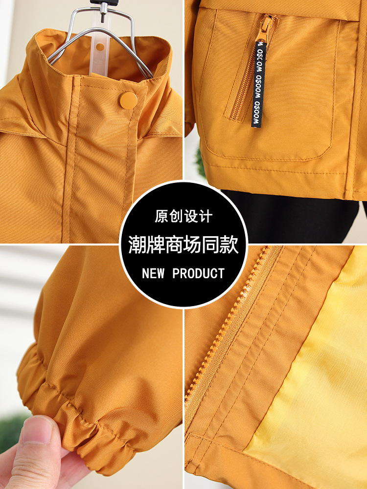 6247 Chaquetas para niños, otoño fresco y atractivo, ropa de otoño de moda para niños, chaqueta con capucha, nueva gabardina de primavera y otoño para bebés