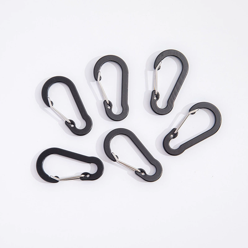 Карабин No5 со сплющенной стальной проволокой, карабин для тыквы, полностью плоский карабин специальной формы из алюминиевого сплава, S-образный пружинный крючок