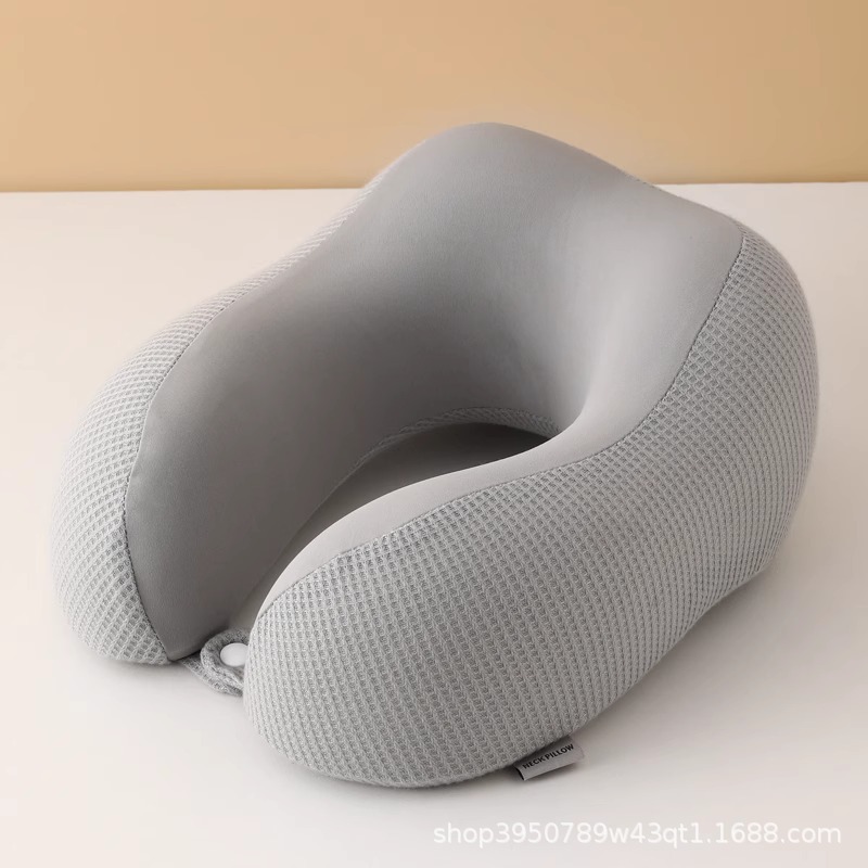 Waffle-Gu almohada de cuello almohada de cuello almohada de memoria almohada de cuello almohada de algodón para estudiantes viajar para dormir almohada en forma de U almohada cervical para dormir lateral