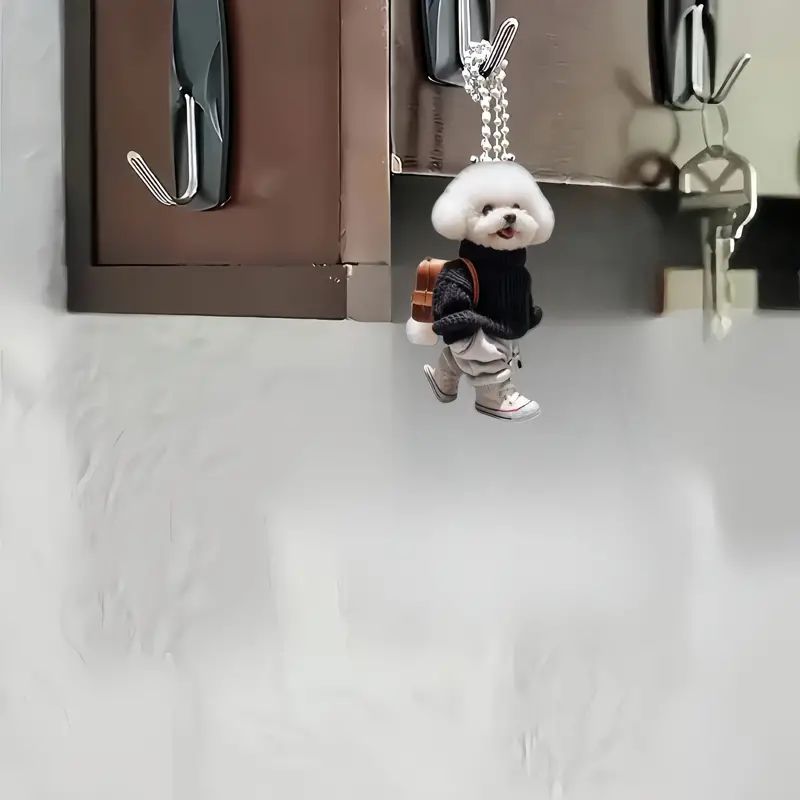 Creativo nuevo suéter negro exquisito perro colgante acrílico plano transfronterizo espejo interior colgante de decoración