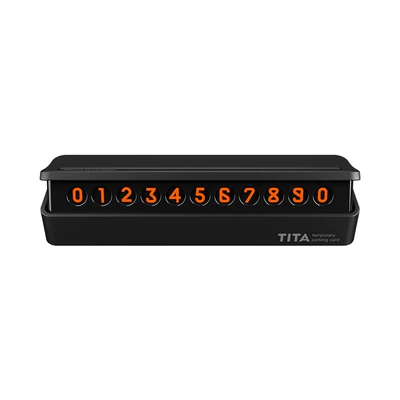 TITA Temporary Parking Plate Car Parking Card Number Car Hidden Number Moving License Plate Stereo Creative (Nömrəli dayanma kartı) - black