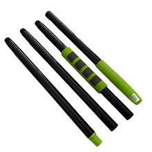 亚马逊 通用美式四节螺纹拼接拖把杆扫把杆喷塑铁杆伸缩工具杆