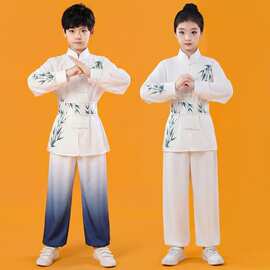 儿童武术服练功服男女童团体功夫训练比赛演出服中国风太极表演服