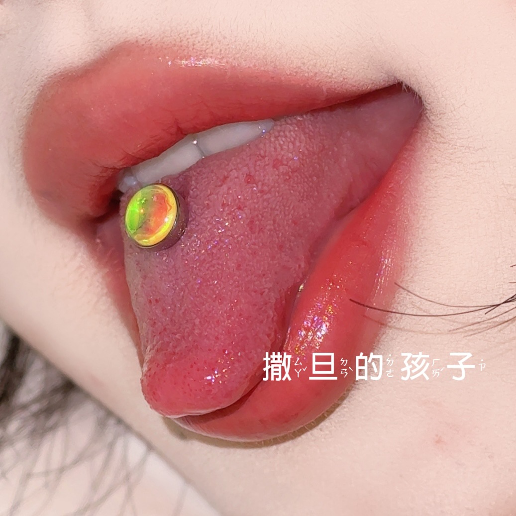 Satan's Child Tongue Ring Basic Formula Hot Girl Tongue Barbell Stainless Steel Tongue Piercing detail image 12
