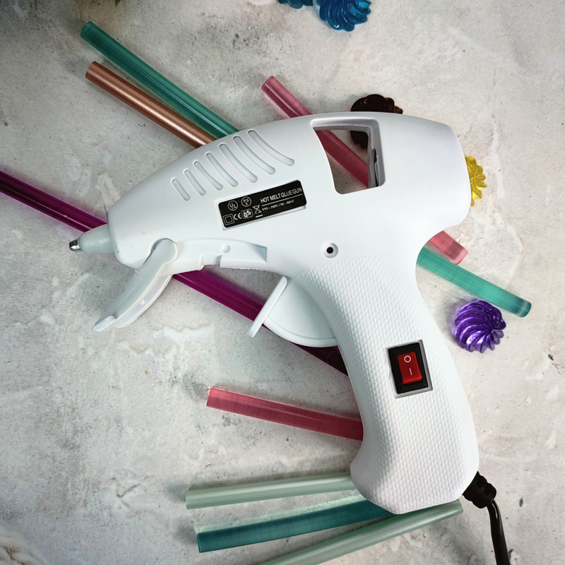 火漆胶枪ULSAA认证手工不滴胶硅胶嘴10W20W热熔融胶枪开关7mm