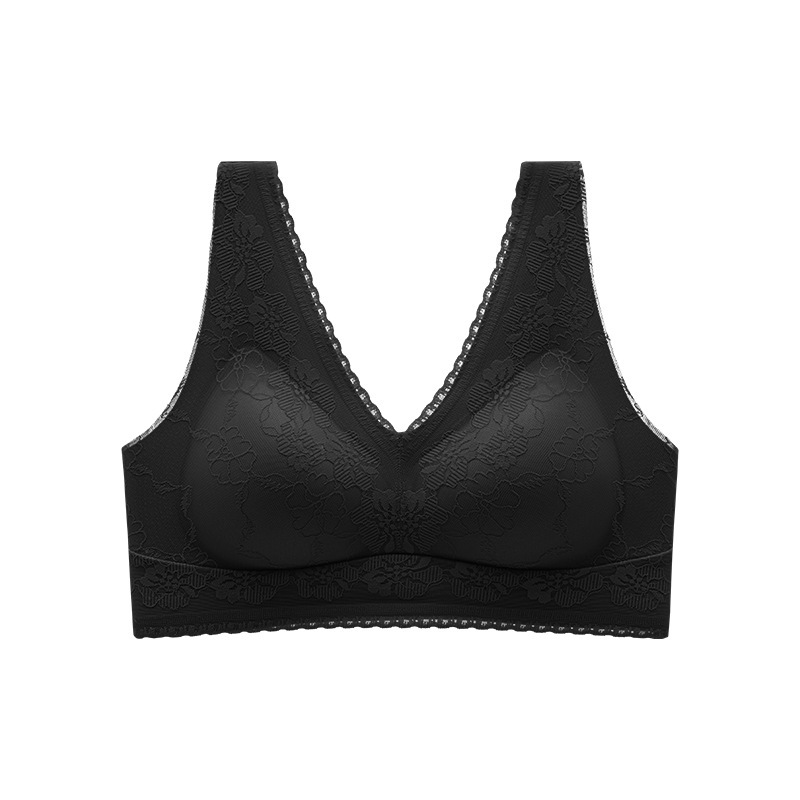 批发法式蕾丝质感托胸聚拢背心无痕立体杯无钢圈舒适收副乳内衣|undefined
