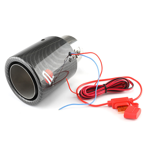 eBay cross-border carbon fiber luminous tail throat with high temperature resistant LED light modified car exhaust pipe fire-breathing tail throat