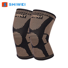 New Amazon four-way elastic three-dimensional knitted nylon copper-containing knee pads wholesale running silicone knee pads breathable