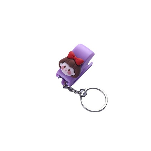 Cute cartoon mini stapler keychain macaron color student creative stapler convenient keychain pendant