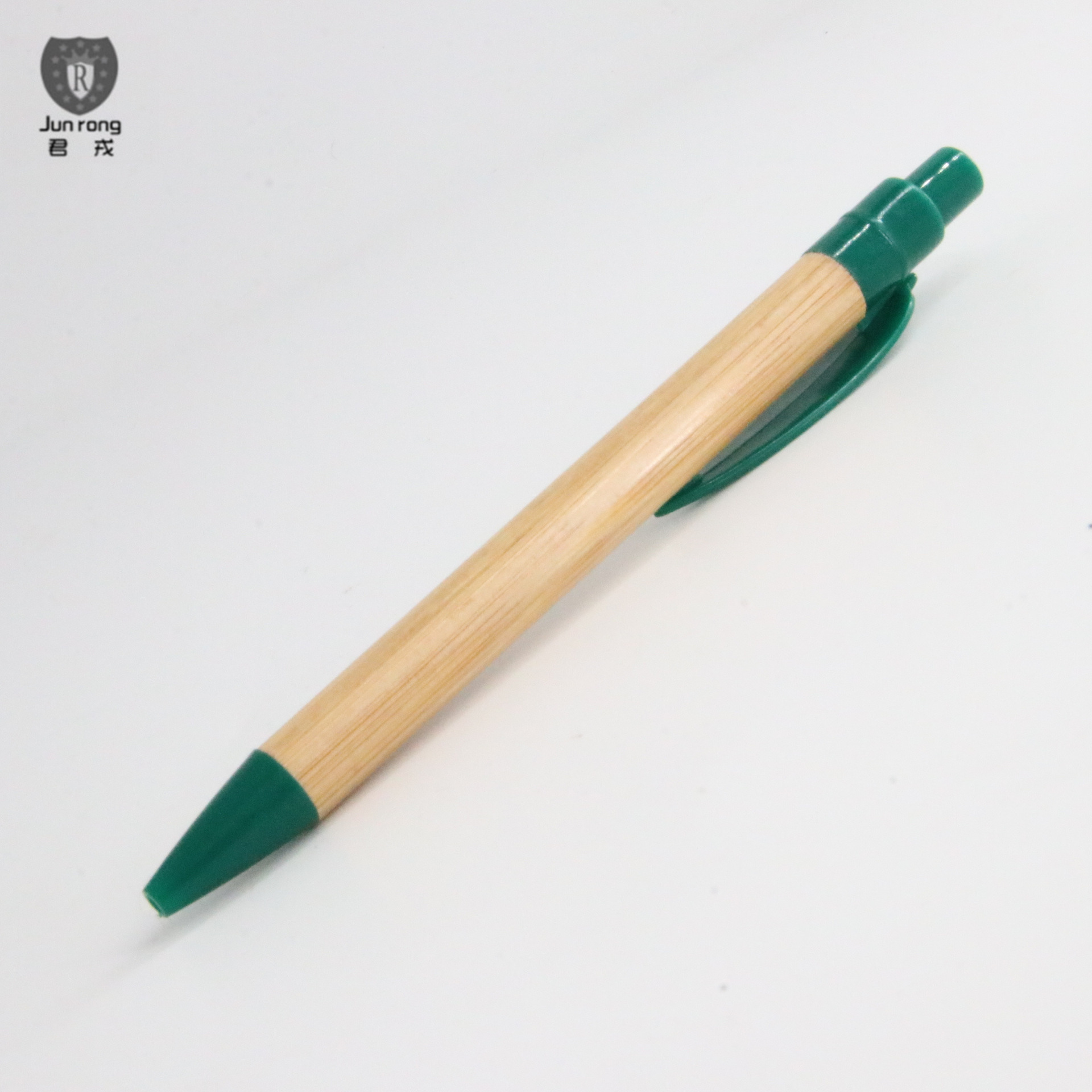 Presione bolígrafo de bambú pluma de prensa pluma de publicidad pluma de modelado de hojas pluma de bola de semillas de brotes pluma de comercio electrónico más vendida