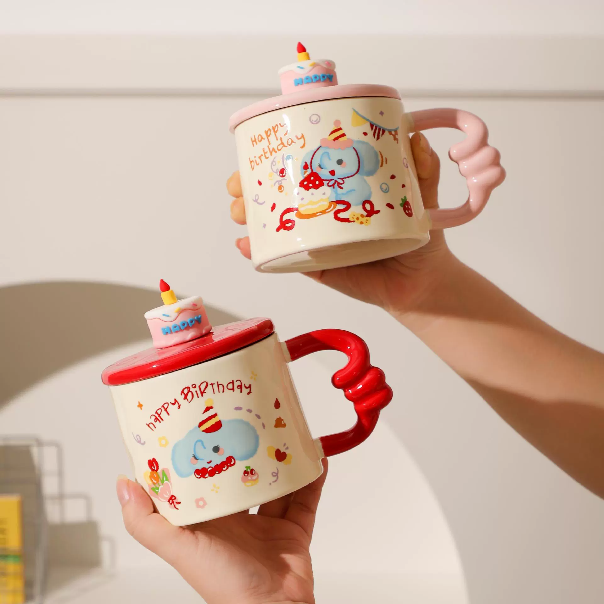 Керамическая кружка с крышкой, милый cup?