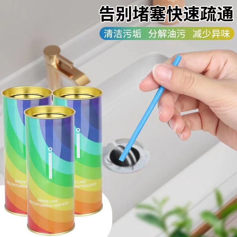 Pipe Dredging Stick Sewer Cleaning Stick Drain Pipe Decontamination Stick Insecticidal Sterilization Deodorization Sewer Dredging Artifact