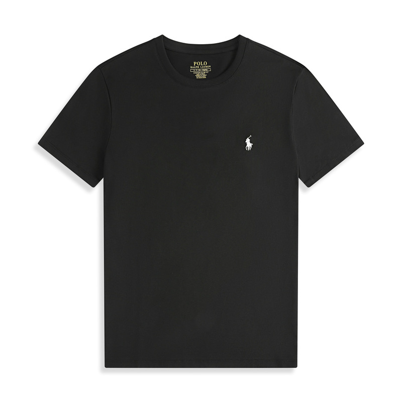Cross-Border Polo Brand Short-Sleeve Men's Fashion Casual Pure Cotton Solid Color Round Neck Embroidered T-Shirt Base Shirt Cross-Border Polo Brand Short-Sleeve Men's Fashion Casual Pure Cotton Solid Color Round Neck Embroidered T-Shirt Base Shirt
