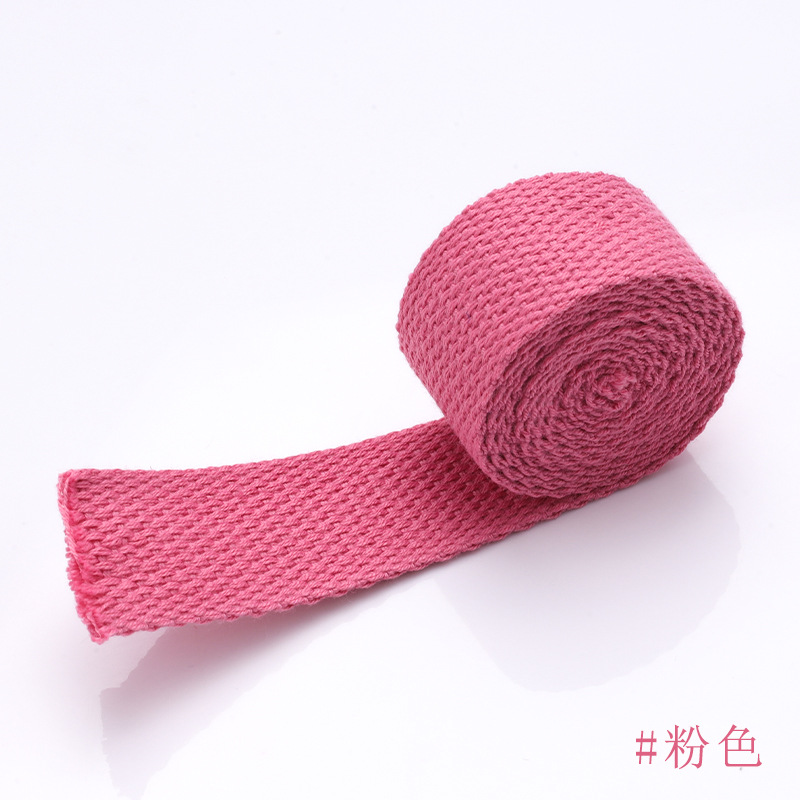 スポット卸売カラフルな無地ポリエステルウェビングベルトキャンバスバッグ荷物ショルダーストラップバンドル梱包ベルトアクセサリー