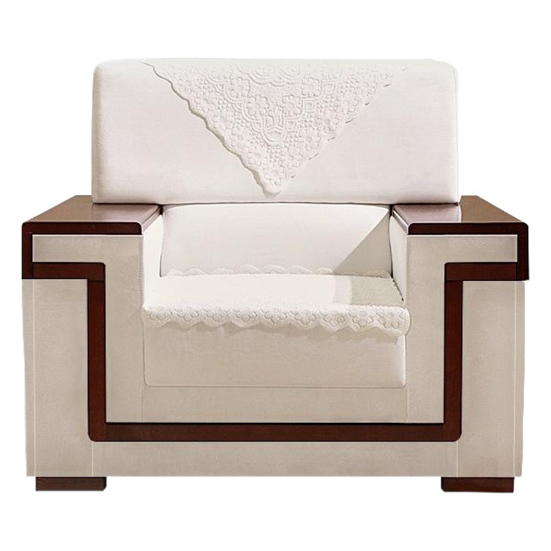 Office Sofa Simple Fabric VIP Reception Sofa Business Negotiation Reception Guest Single Sofa Coffee Table Combination