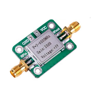 RF ultra-wideband medium power amplifier 5M---6GHz gain 20dB 5-6000MHZ with shielded shell