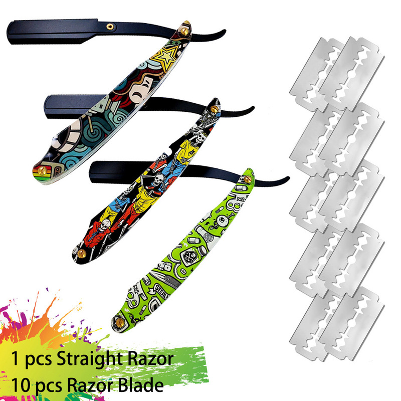 Old-Fashioned Stainless Steel Razor Acrylic Shaving Razor with Replaceable Blades Eyebrow Trimmer Hair Trimmer Retro Hair Removal
