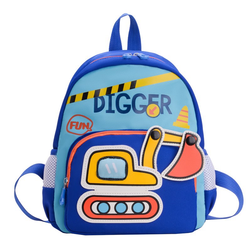 Kindergarten bebé mochila escolar dibujos animados lindo excavadora niños y niñas mochila 2025 nuevo bolso para niños de comercio exterior