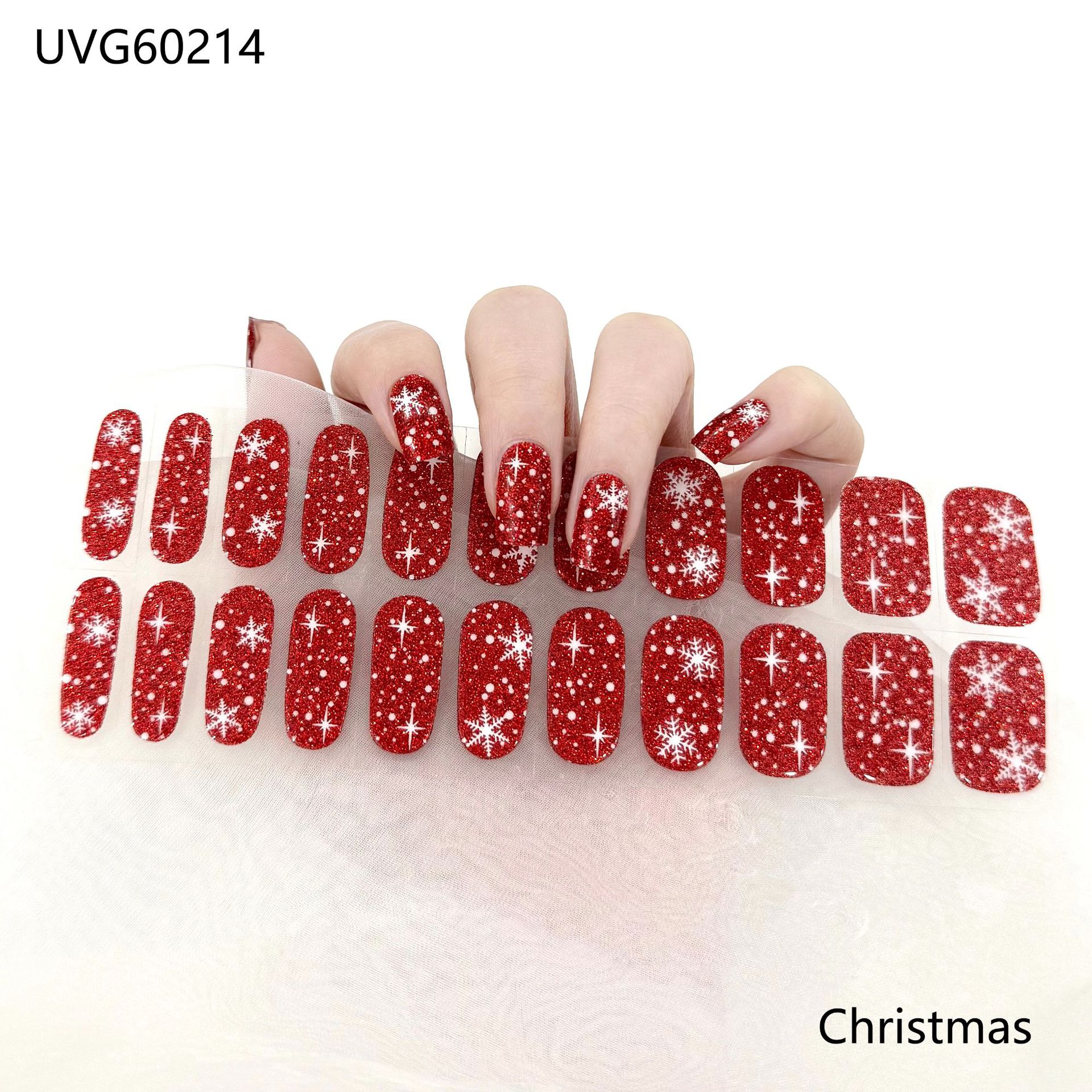 Pegatinas de uñas de gel UV transparentes efecto hielo, semicuradas, con lámina dorada, fototerapia, efecto película de aceite