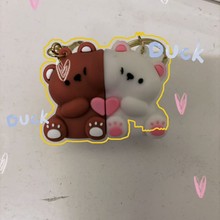 小熊贴贴可爱情侣磁吸抱抱钥匙扣小狗挂件表白女友闺蜜高颜值礼物