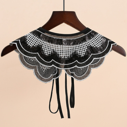 Children with a sequined embroidery fake shirt collar lace collar decoration pan shawl collar the doll