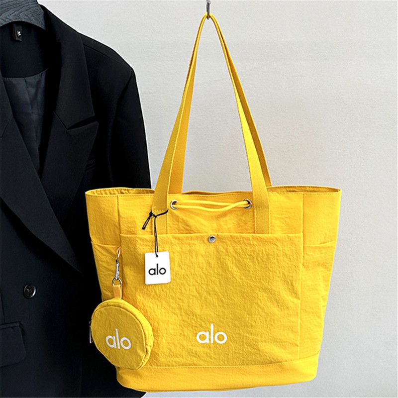 Cross-Border Popular Alo Shoulder Bag Commuter Tote Bag Women's Large Capacity Casual Lightweight Cloth Bag Fashion Handbag