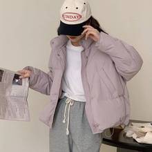 反季羽绒棉服女短款2023新韩版小个子纯色时尚面包服甜美保暖外套