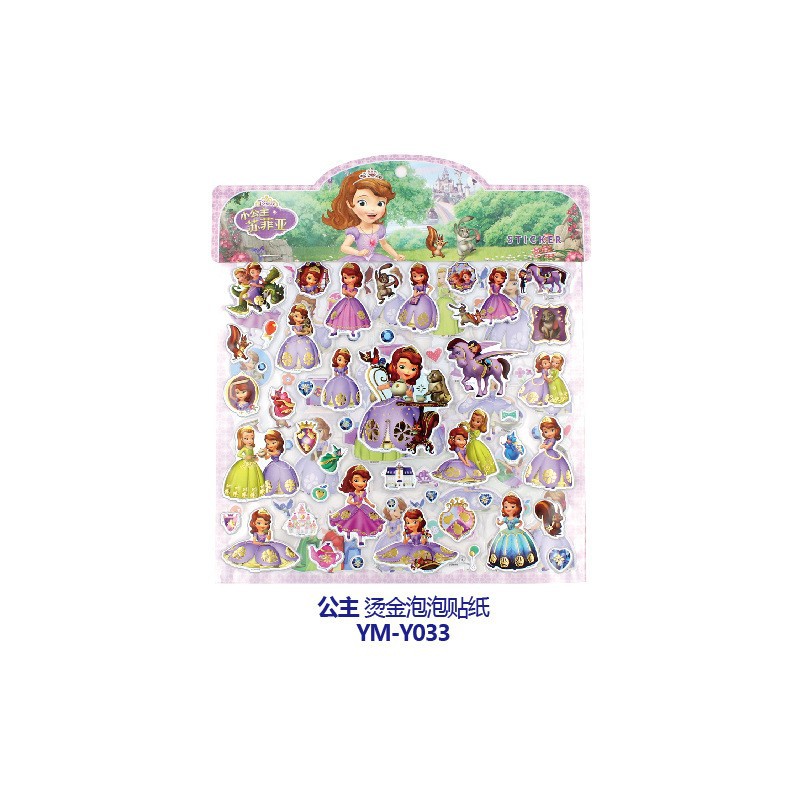 Genuino congelado niños pegatinas Aisha princesa recompensa dibujos animados niña pegatinas 3D burbuja Pegatinas de dibujos animados