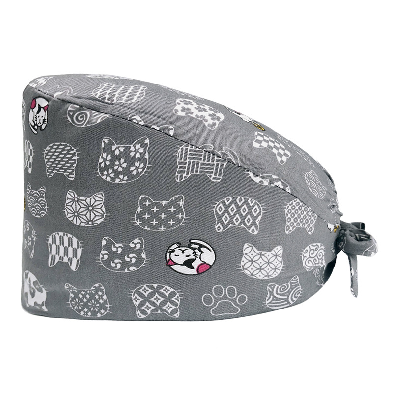 Nuevo Gorro de Enfermera para UCI con Lindos Estampados, Algodón Puro, Gorro de Cocina, Odontología, Belleza y Medicina, Unisex, en Existencia.
