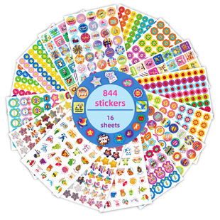 Cross-Border Encouragement Stickers 844 Reward Stickers Incentive Cartoon English Kidsren's Teacher Reward Stickers